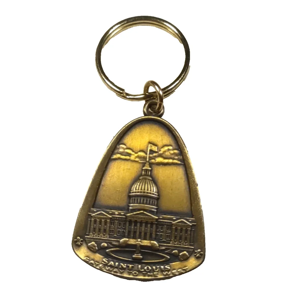 Saint Louis Gate Way To The West Brass Keychain Jefferson National Expansion...